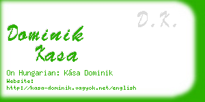 dominik kasa business card